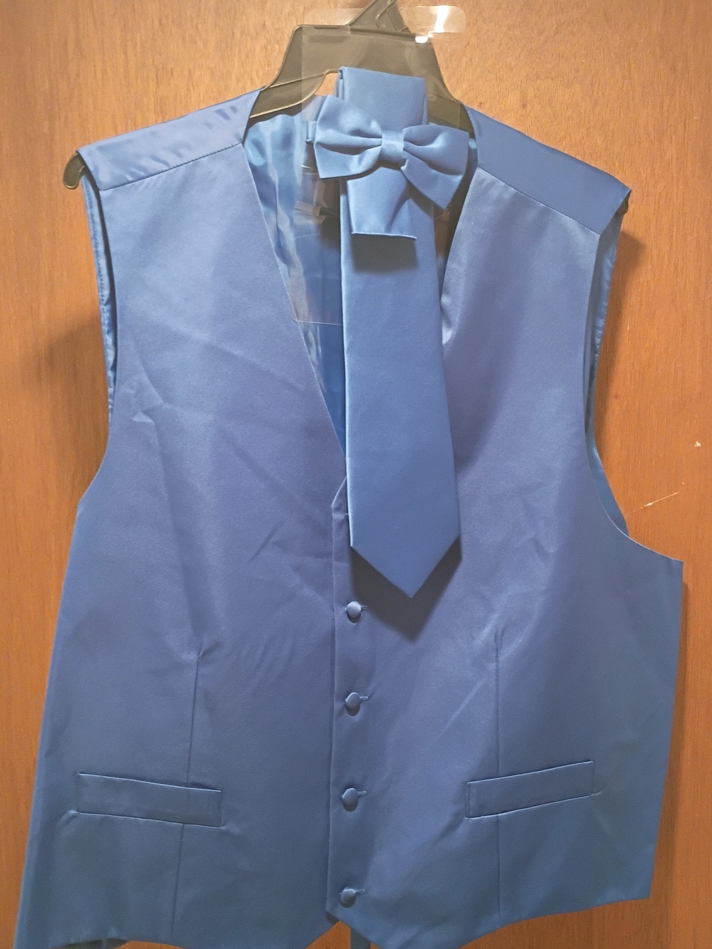 Milano Royal Blue Men's Vest with Matching Tie and Bow